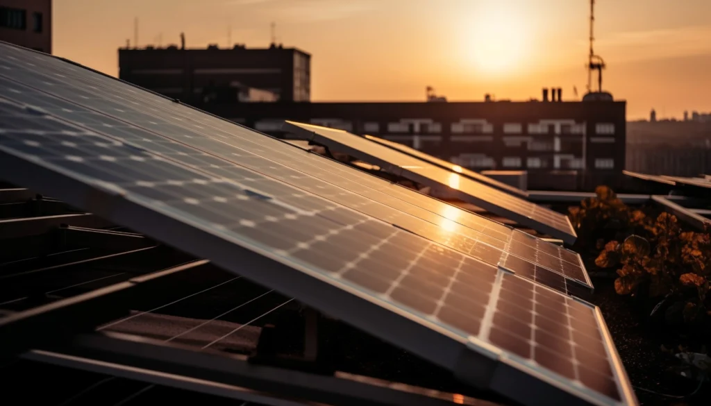Placas solares instaladas en una vivienda eficiente energéticamente